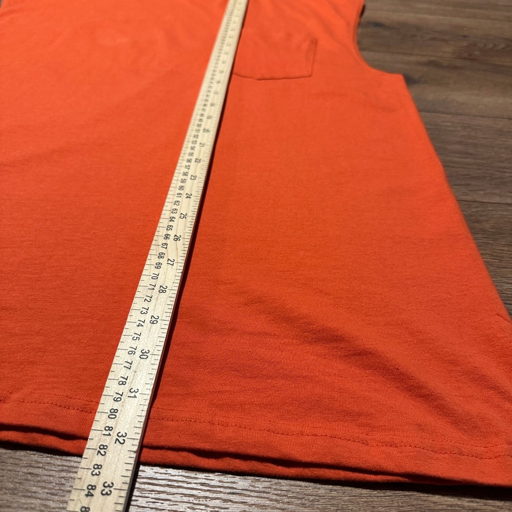 Harley Davidson Blank Orange Sleeveless Pocket‎ T-Shirt Men XL - Picture 6 of 6